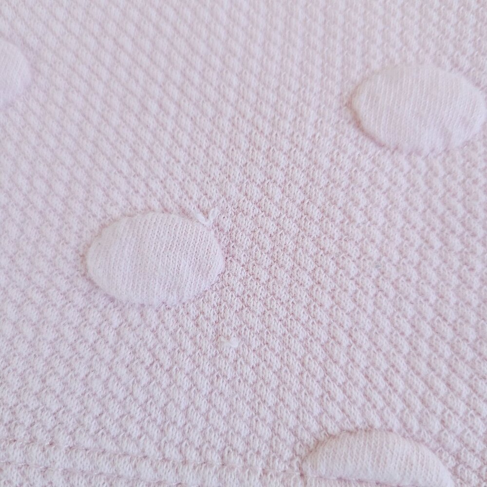 H&M Girls Pink Textured Polka Dot Long Sleeve Dress Size 2-3Y - Picture 5 of 11